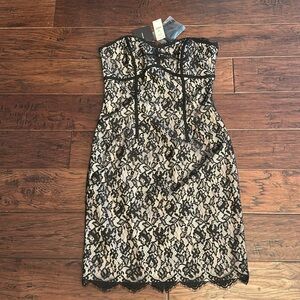 NWT White House Black Market Black Lace Cocktail Dress